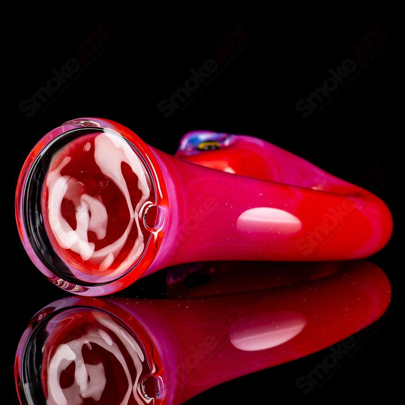 Flamingo Puffco Dry Top by Burtoni Glass featuring pink flamingo design on clear glass Puffco top.