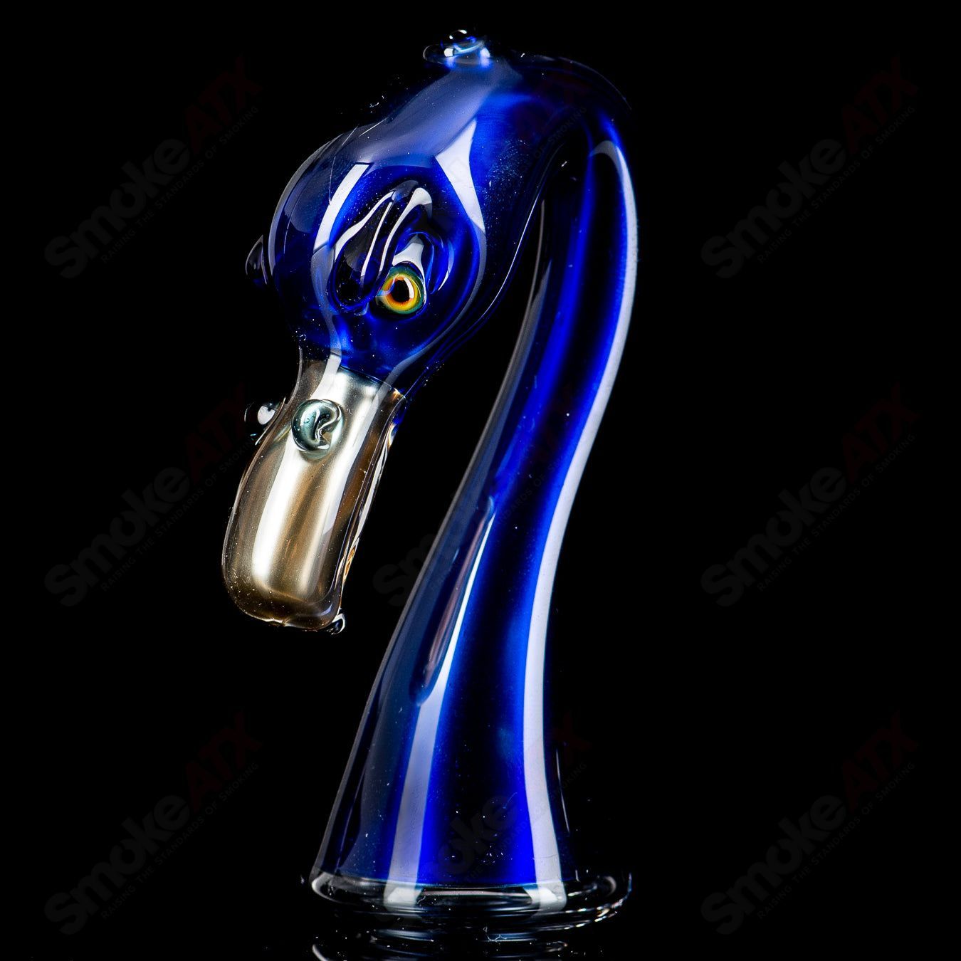 Colorful flamingo Puffco Dry Top by Burtoni Glass, crafted from high-quality glass for Puffco vaporizers.