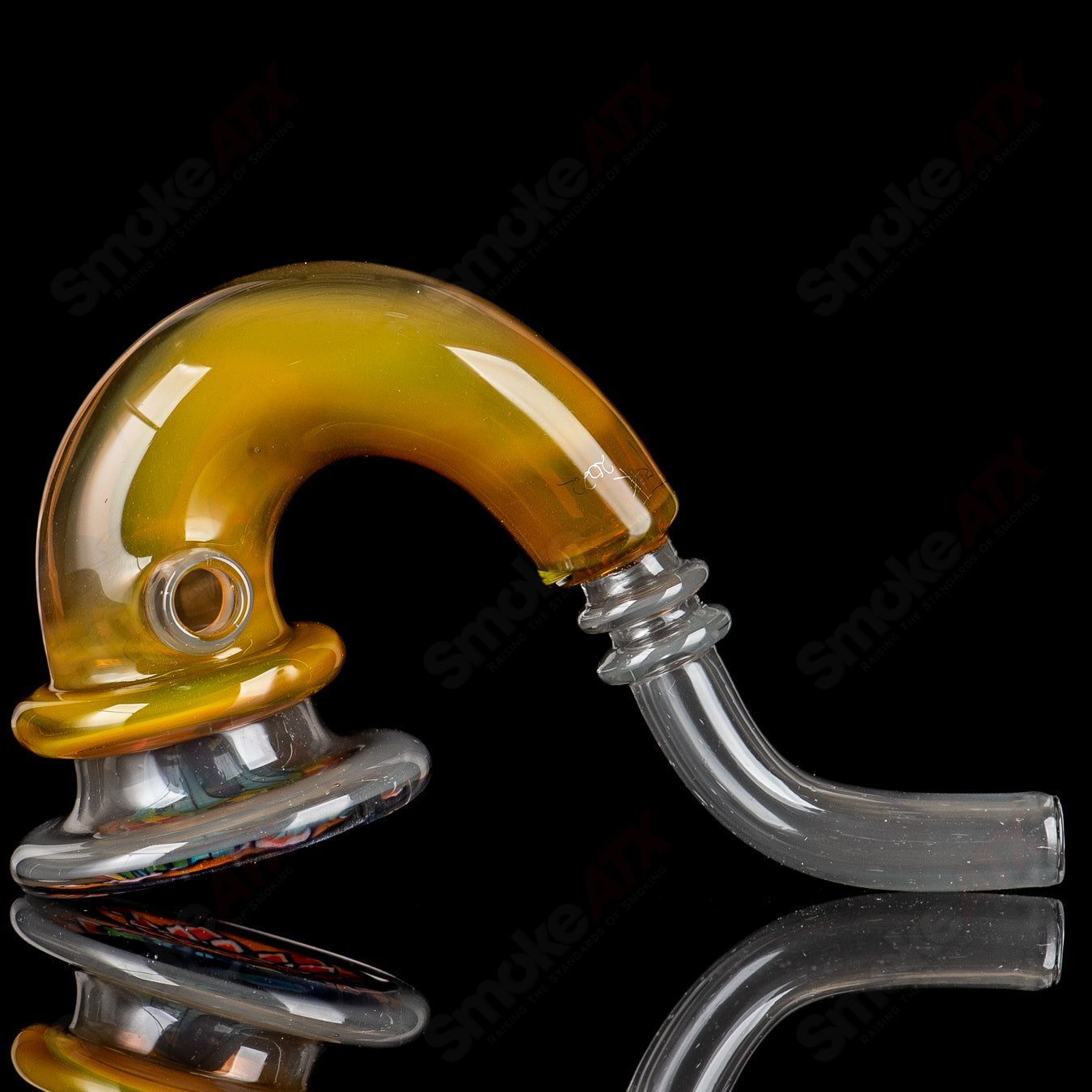 Flower Fillacello Sherlock Freeek Glass, a heady glass Sherlock pipe with colorful floral designs, by Freeek Glass.