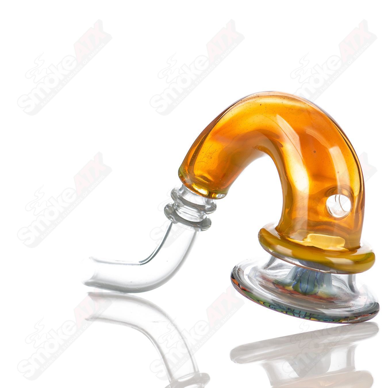 Freeek Glass Flower Fillacello Sherlock freeek glass heady pipe with colorful floral design and clear glass body.
