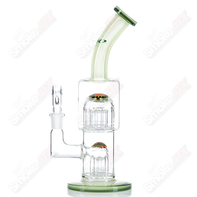 Double Micro 7/13 Arm Perc with color sections by Toro Glass