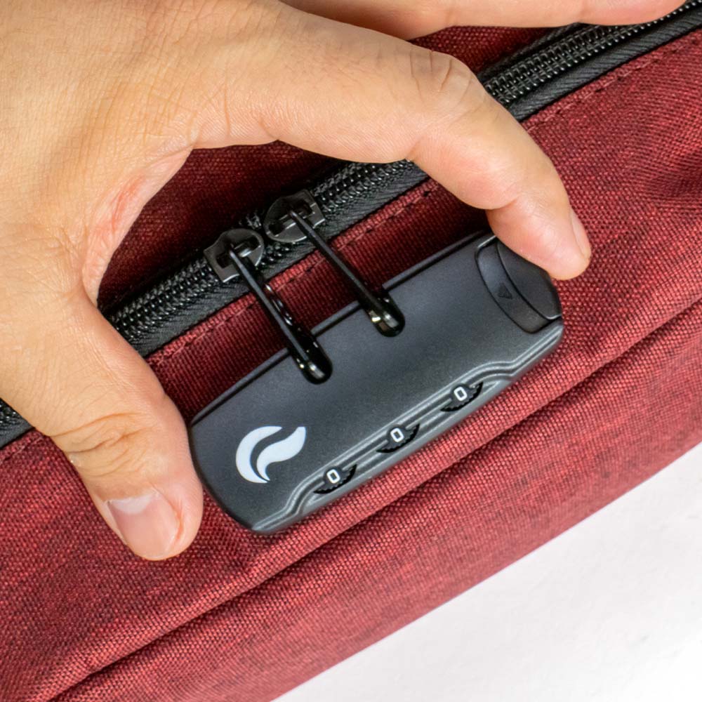 Vatra Burgundy Skunk Dope Kit protection case with vibrant burgundy color and detailed design, made by Vatra.