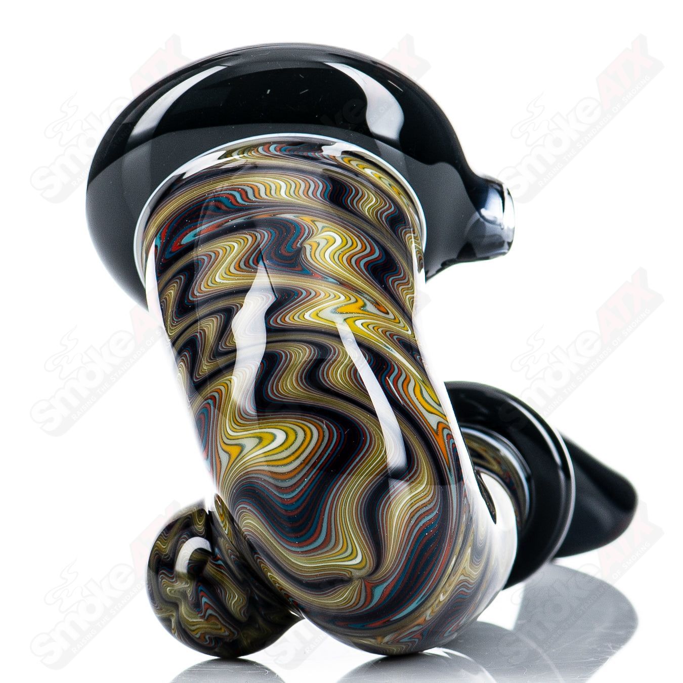 Full-color Wig Wag Sherlock heady glass piece by JMass, featuring vibrant colors and intricate Sherlocks design.