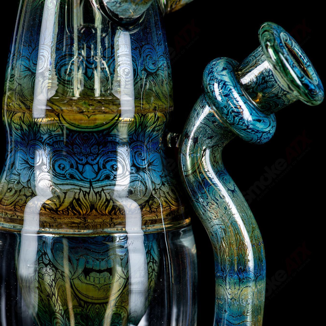 Fumed Apex Incycler (Signed 2021) RAM - Robert Mickelsen Glass - Smoke ATX