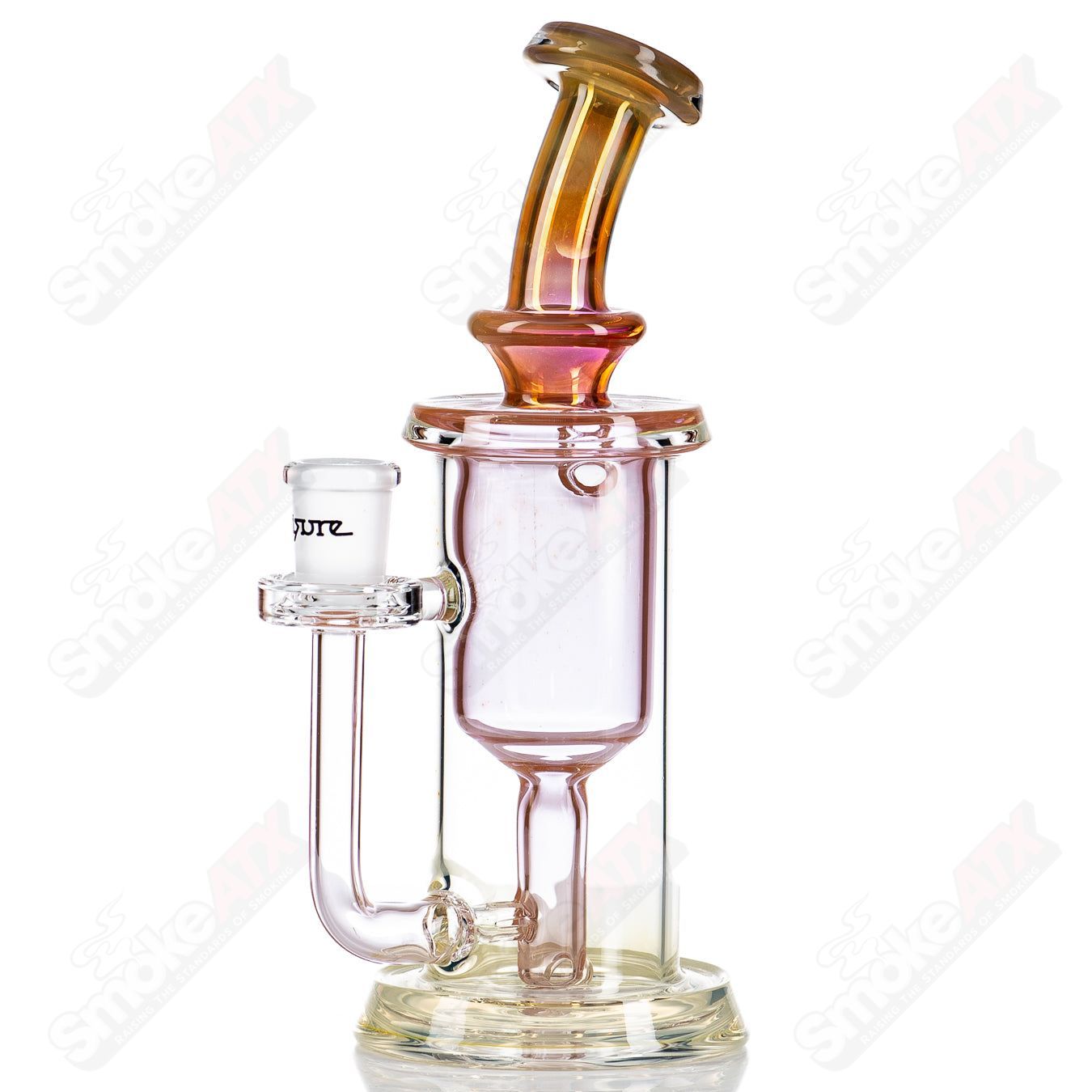 Fumed Incycler Leisure Glass concentrate rig with intricate fumed glass design and incycler shape for dabbing concentrates.