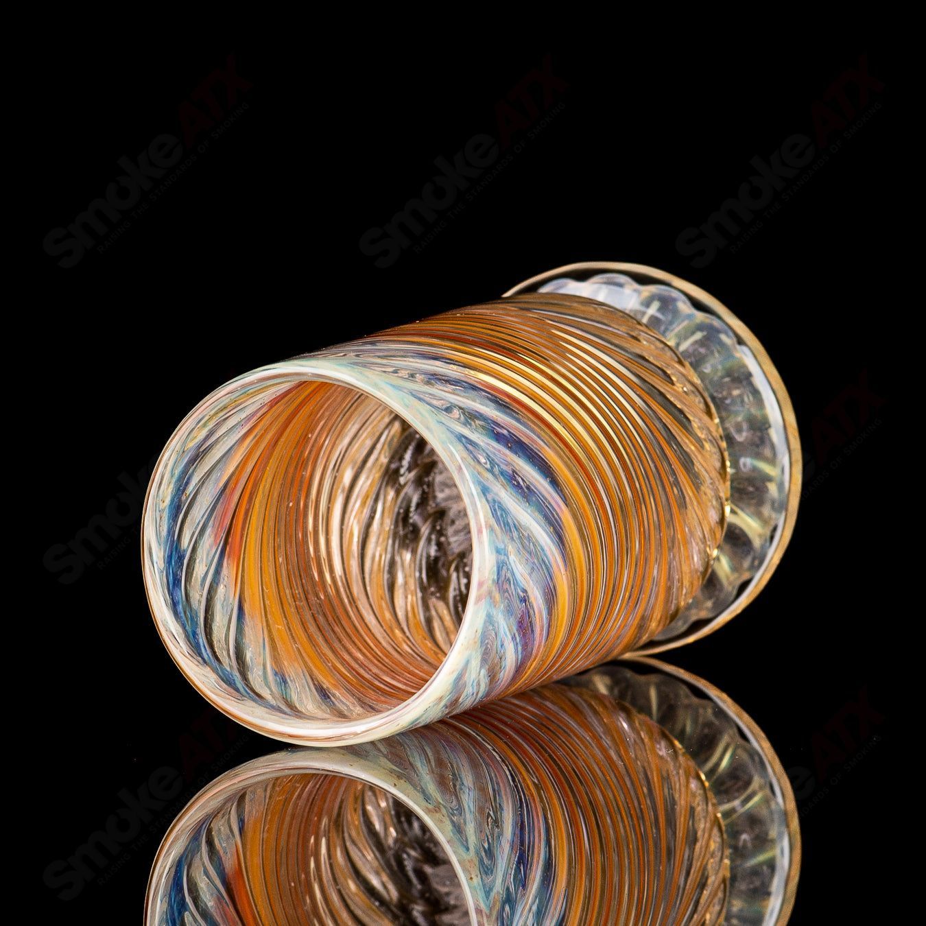 Fumed Scalloped Pilsner Cup by Rocky Glass - Smoke ATX