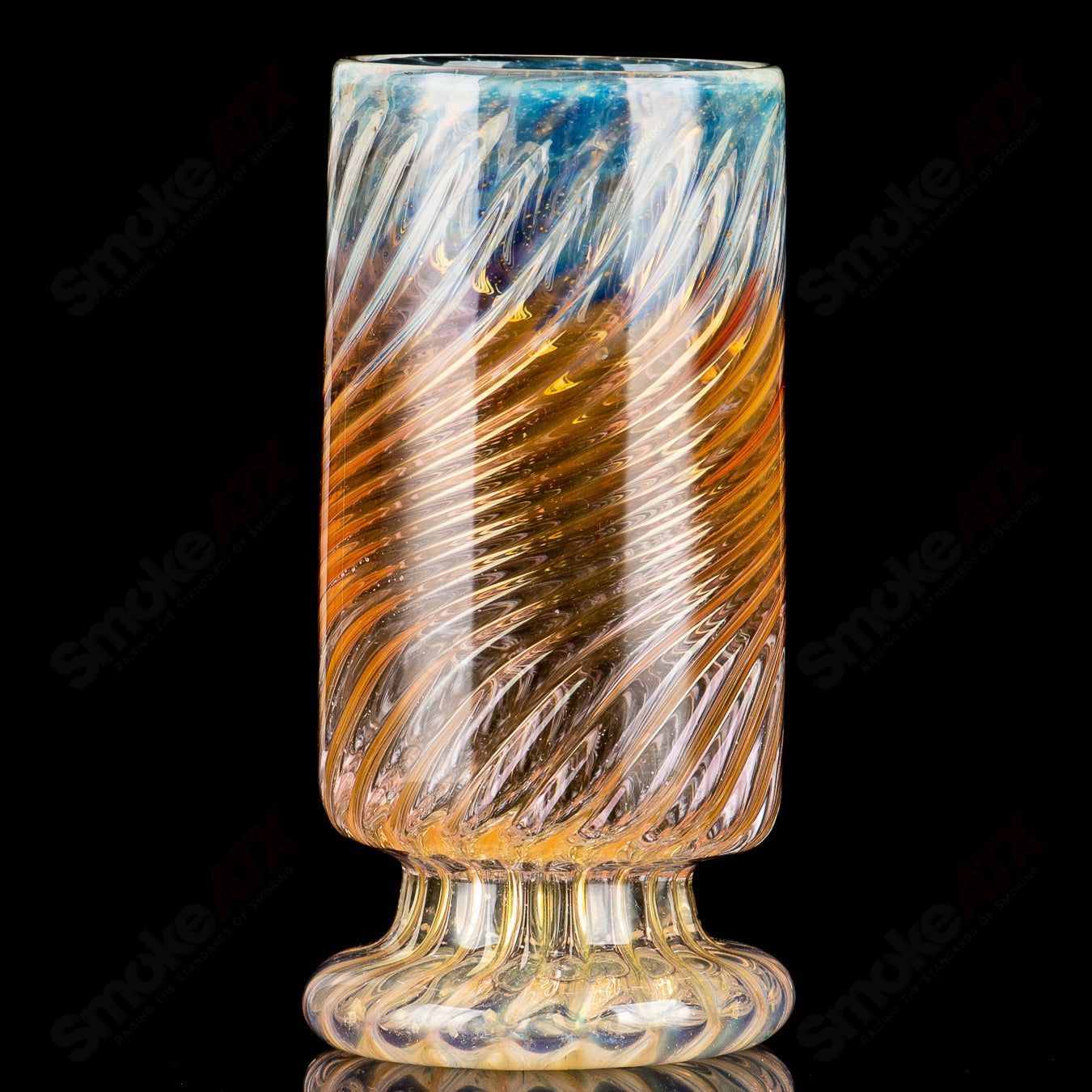 Fumed Scalloped Pilsner Cup by Rocky Glass - Smoke ATX