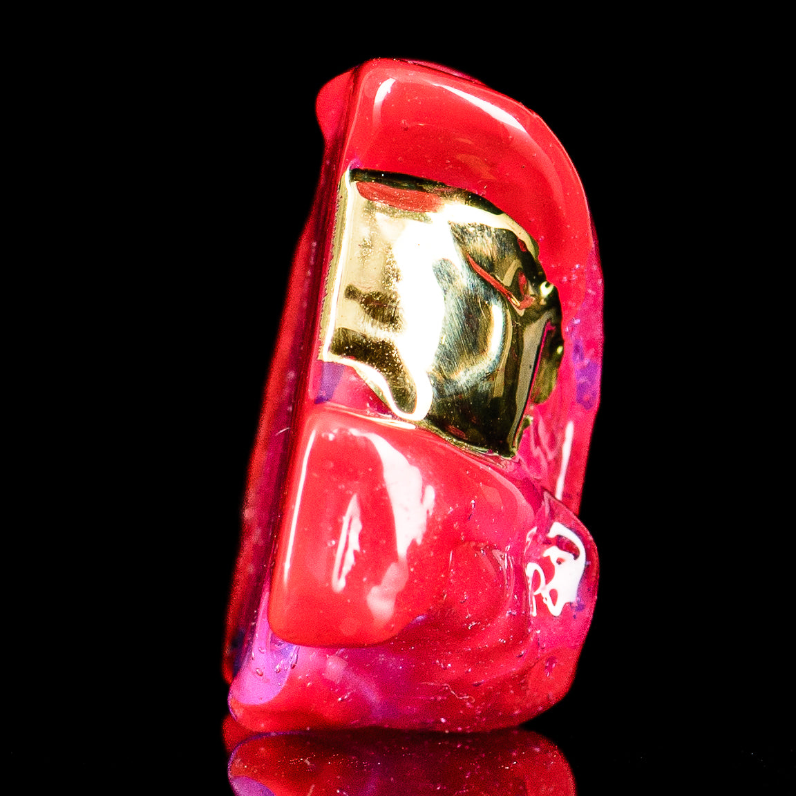 Tony Kazy Flat Halo Master Chief pendant, Heady Glass jewelry piece featuring a detailed Halo-themed design.
