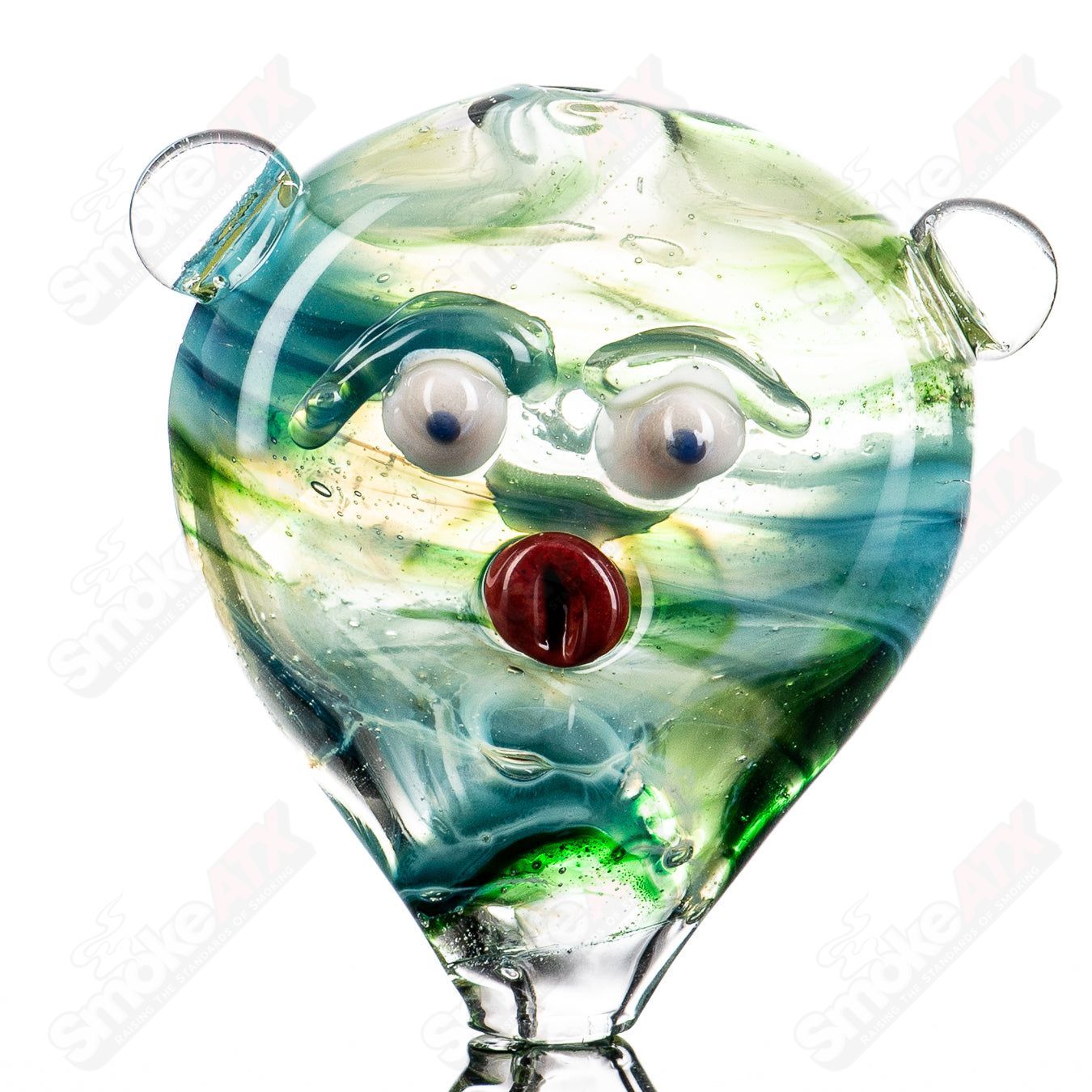 #9 Cat Head (Seastorm) Pipe Glass by Nobody - Smoke ATX 