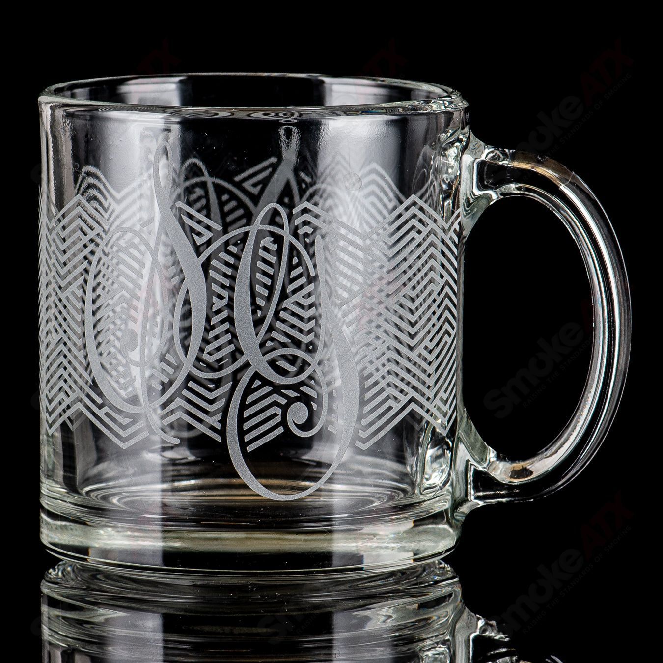 Sovereignty Glass stripe pattern coffee mug, clear glass cup for hot beverages with stylish design