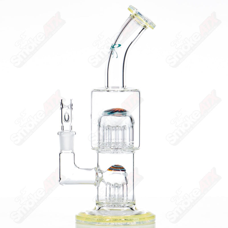 #2 Double Micro 7/13 Arm Perc with worked sections by Toro Glass