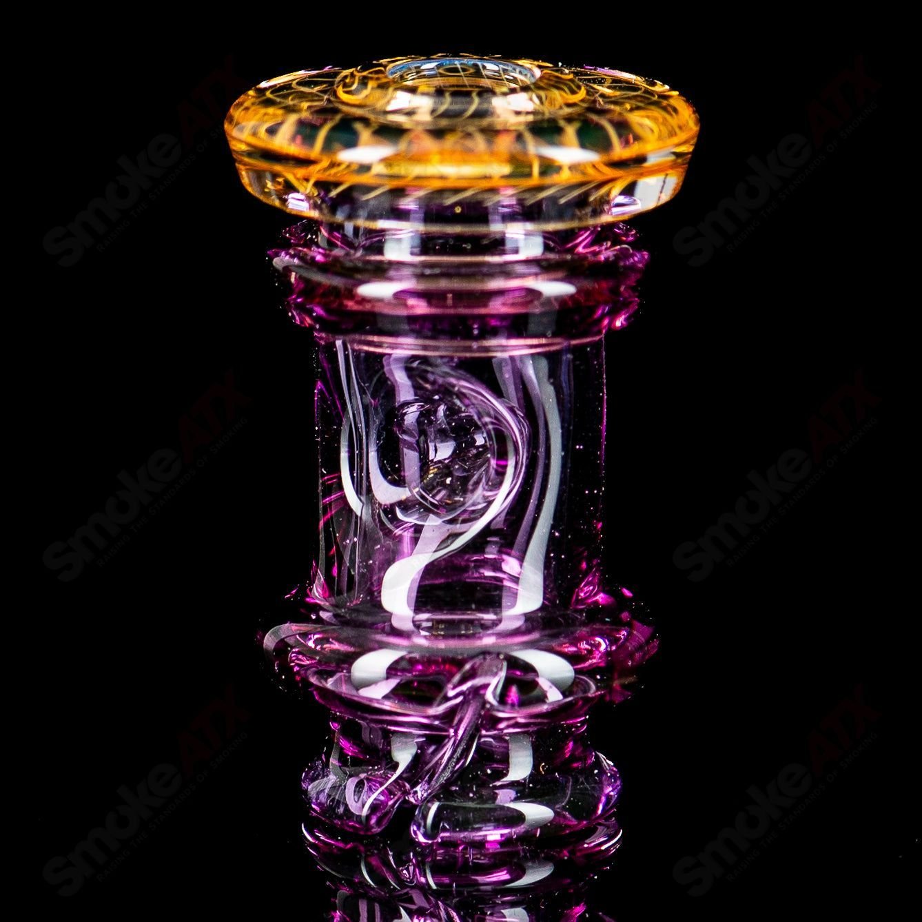Gold Amethyst Puffco Pivot Mouthpiece by Gatez Glass - Smoke ATX
