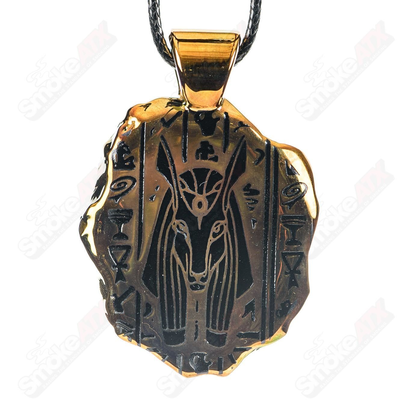 Golden Treasure Pendant (Anubis) Green T Glass - Smoke ATX