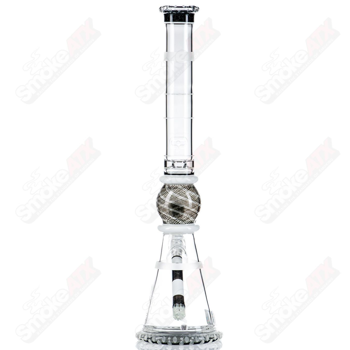 Glass beaker from Mobius, GRB 16 Circle Solo signed, numbered 11 of 2024, featuring clear glass and a round shape.