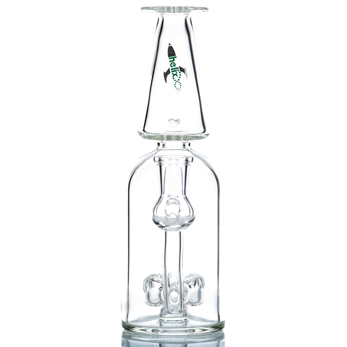Green Label Bottle Rocket Bubbler by American Helix - Smoke ATX