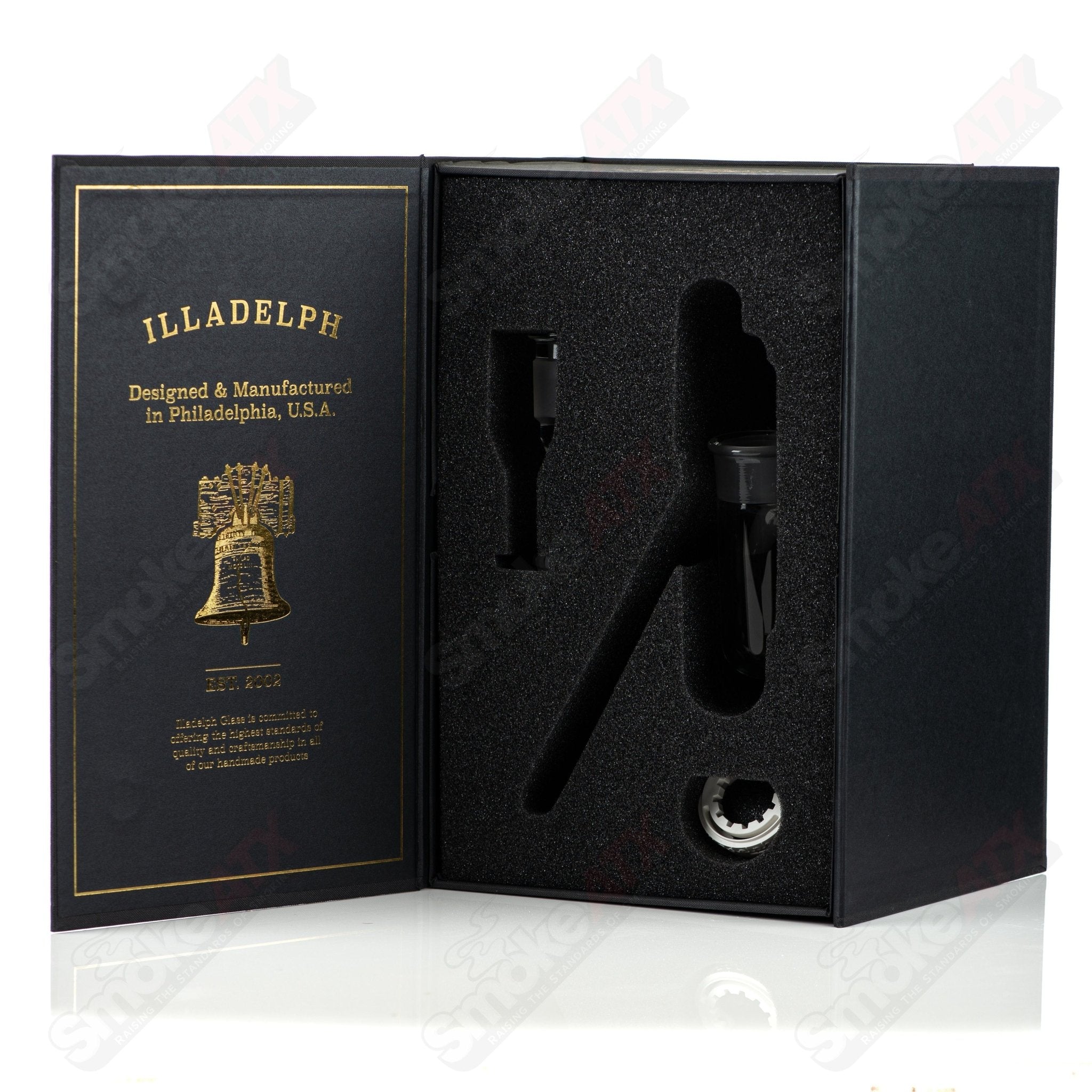 Grey disc ash catcher for Illadelph glass waterpipe, featuring a sleek design and durable construction.