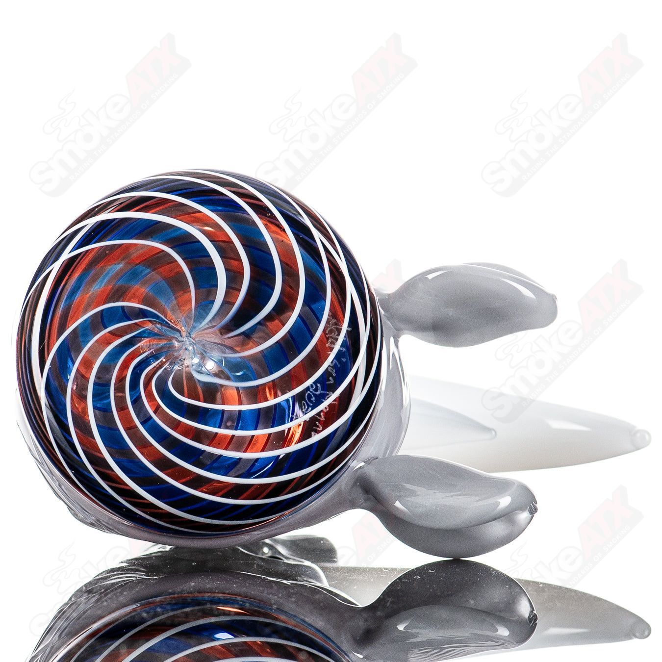 Grey Rhino Rig by Addison Hanna, Smoke ATX, Heady Glass concentrate rig with a grey-toned, artistic design and sturdy glass construction.