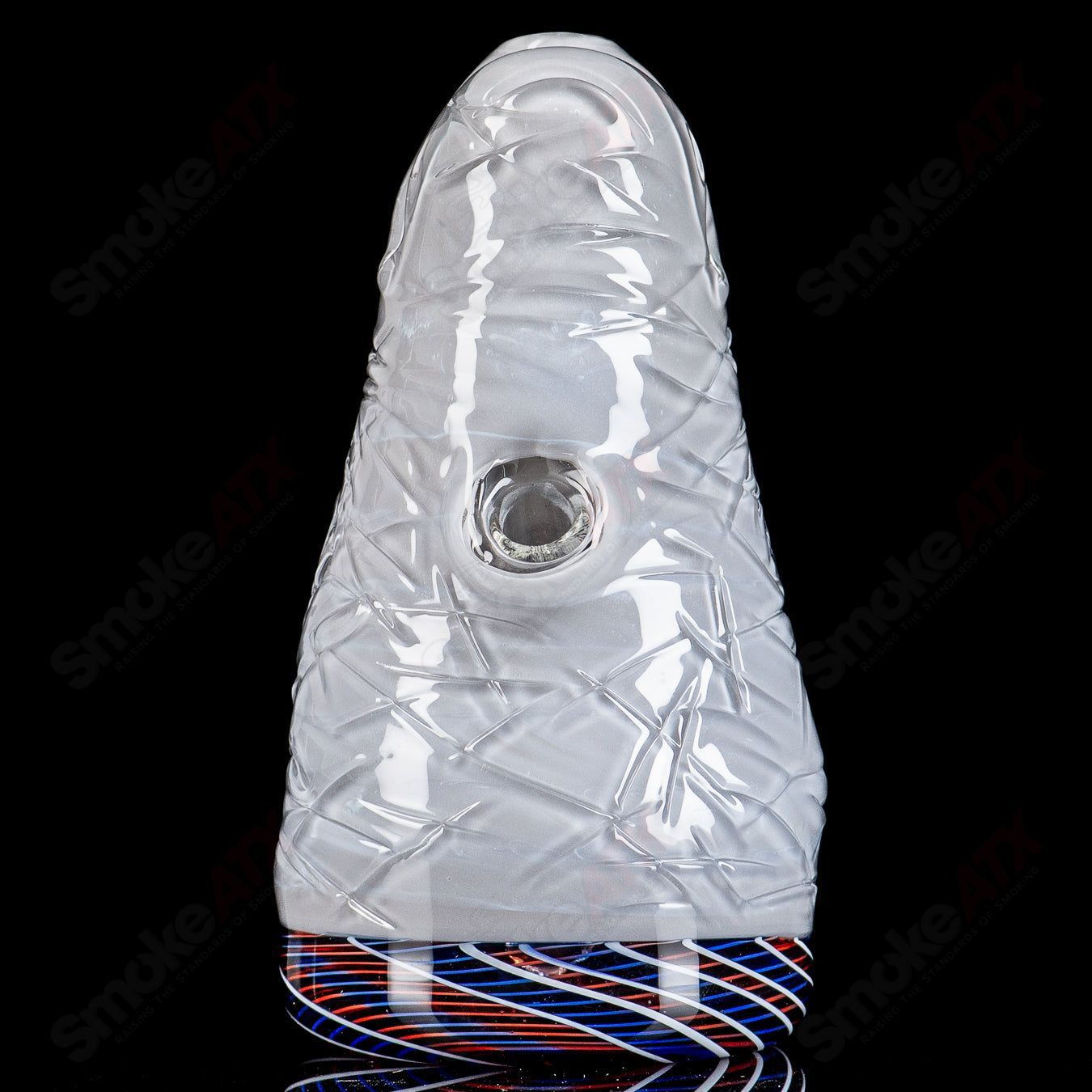 Grey Rhino Rig by Addison Hanna, a Heady Glass concentrate rig with a sleek grey design for smooth dabbing experiences.