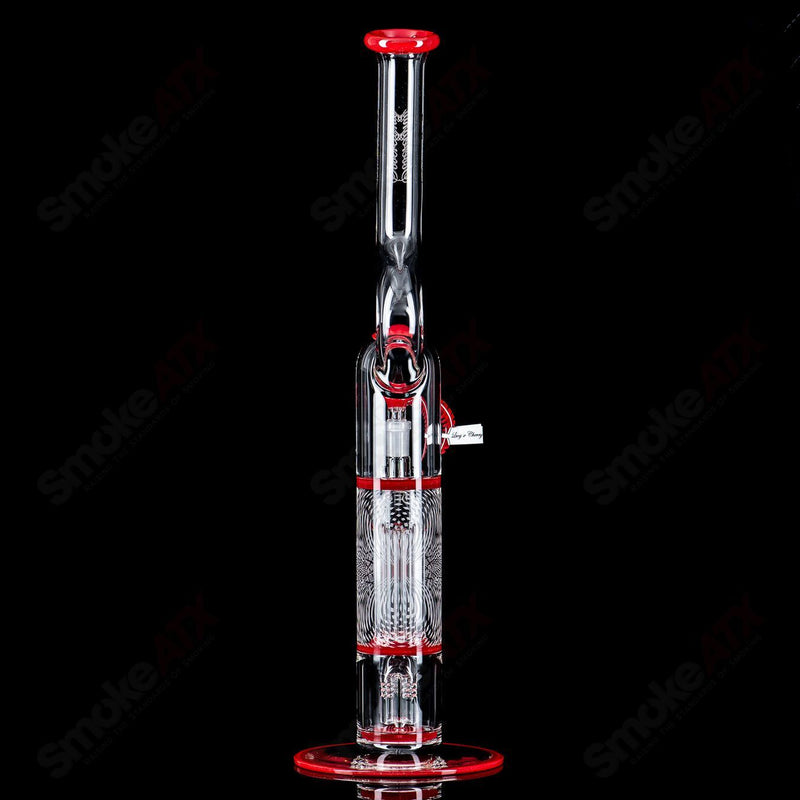 60mm Pillar Natty Neck Solid Foot Full Accent w F4 Perc (Lucy x Cherry) Sovereignty - Smoke ATX 