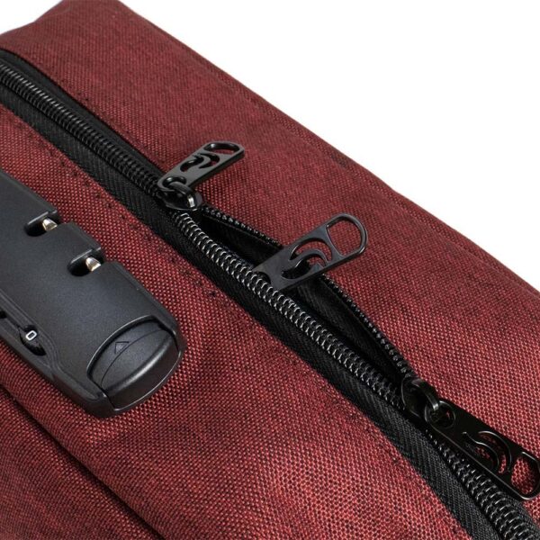 Vatra Bags Burgundy Skunk Dope Kit protection case with colorful skunk design, designed for secure storage and portability.