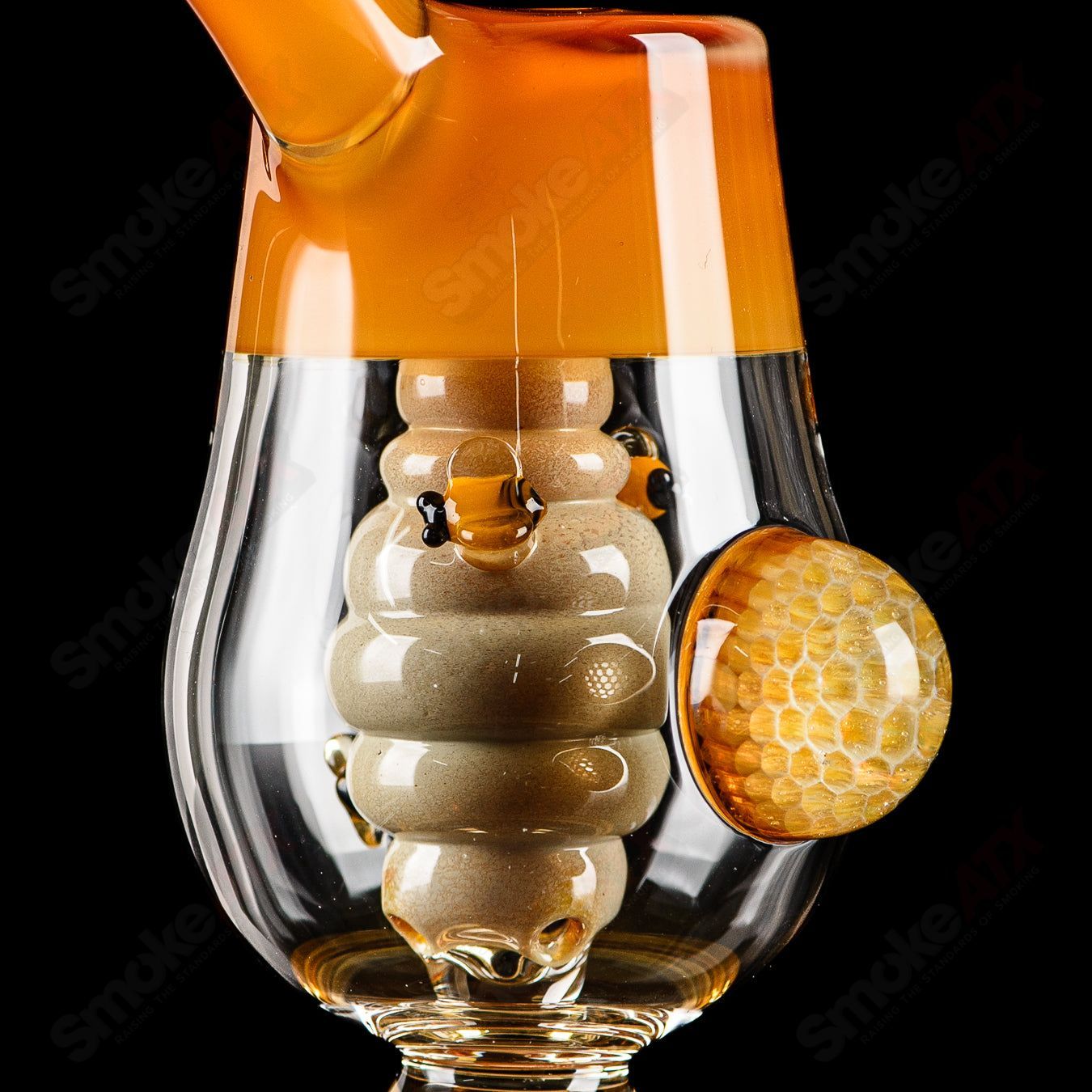 Joe P Glass Honeycomb Jammer Set Heady Glass bubbler collection with honeycomb design, crafted for smooth smoking experiences.