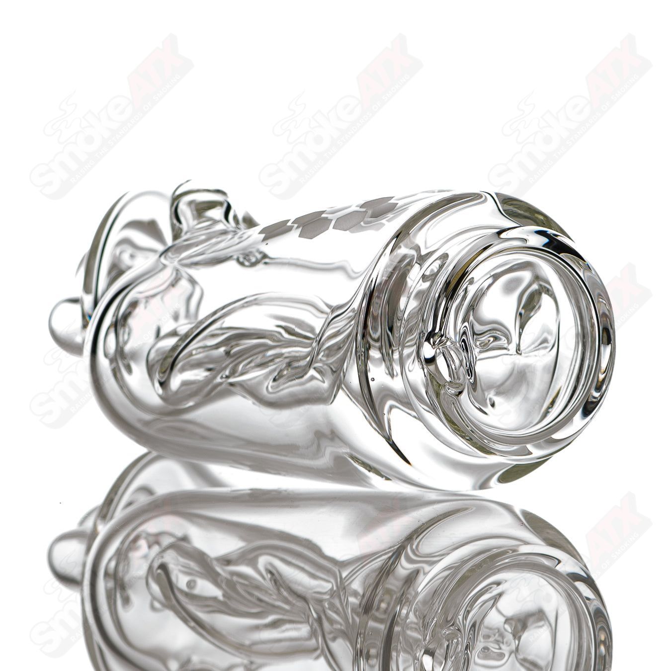 Honeycomb recycler top for Peak Pro by Knuckles Glass, a glass Puffco accessory with a honeycomb design for enhanced functionality.
