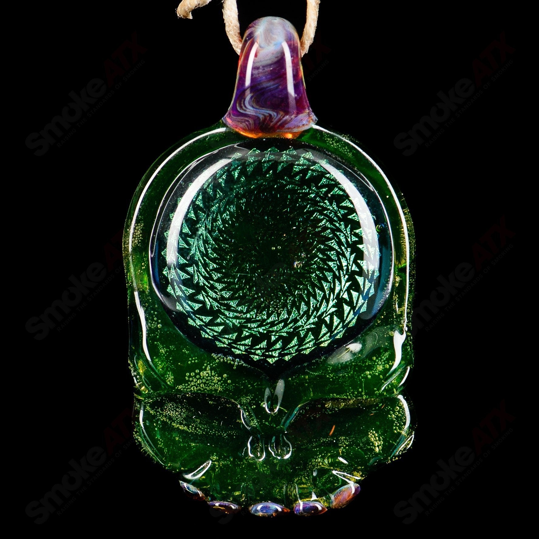 Illuminati Skull Stealie Pendant Katherman Glass