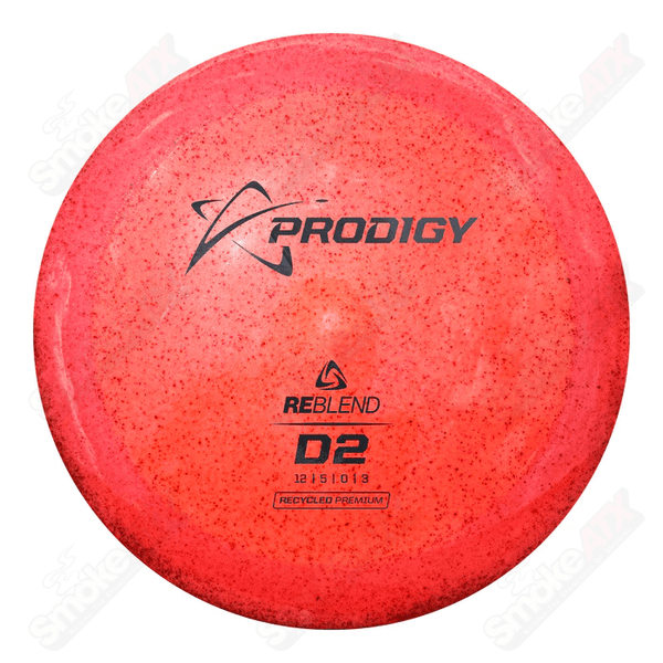 170-174g D2 Red Distance Driver Disc  - Reblend Plastic Prodigy Disc