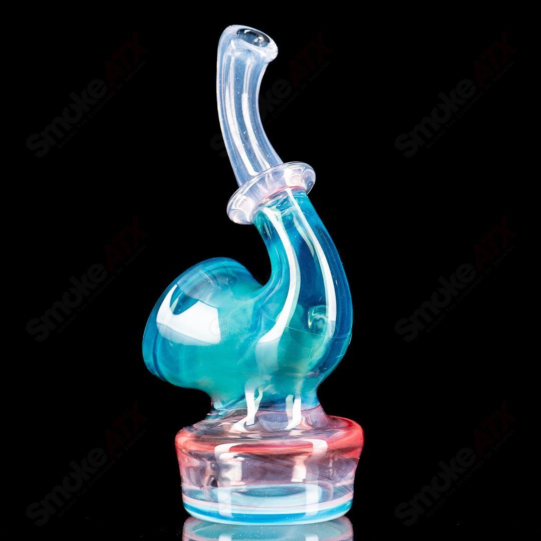 Meta Sherlock Puffco dry top by JMass, clear glass Puffco atomizer top with detailed Sherlock Holmes design.