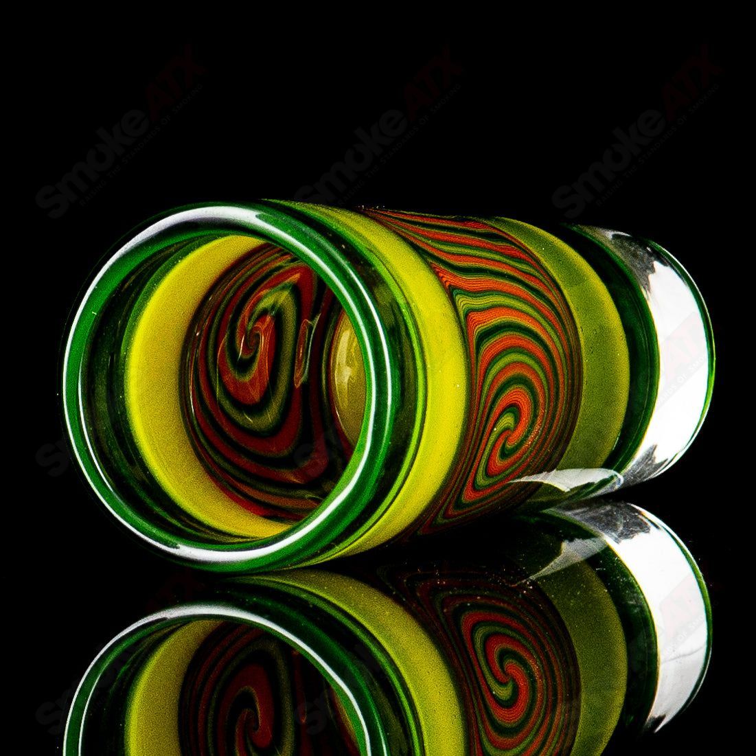 Green Wigwag Shot Glass Don Chile Ortega - Smoke ATX 