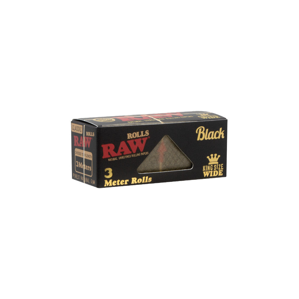 King Size Wide Black 3 Meter Roll Raw - Smoke ATX 