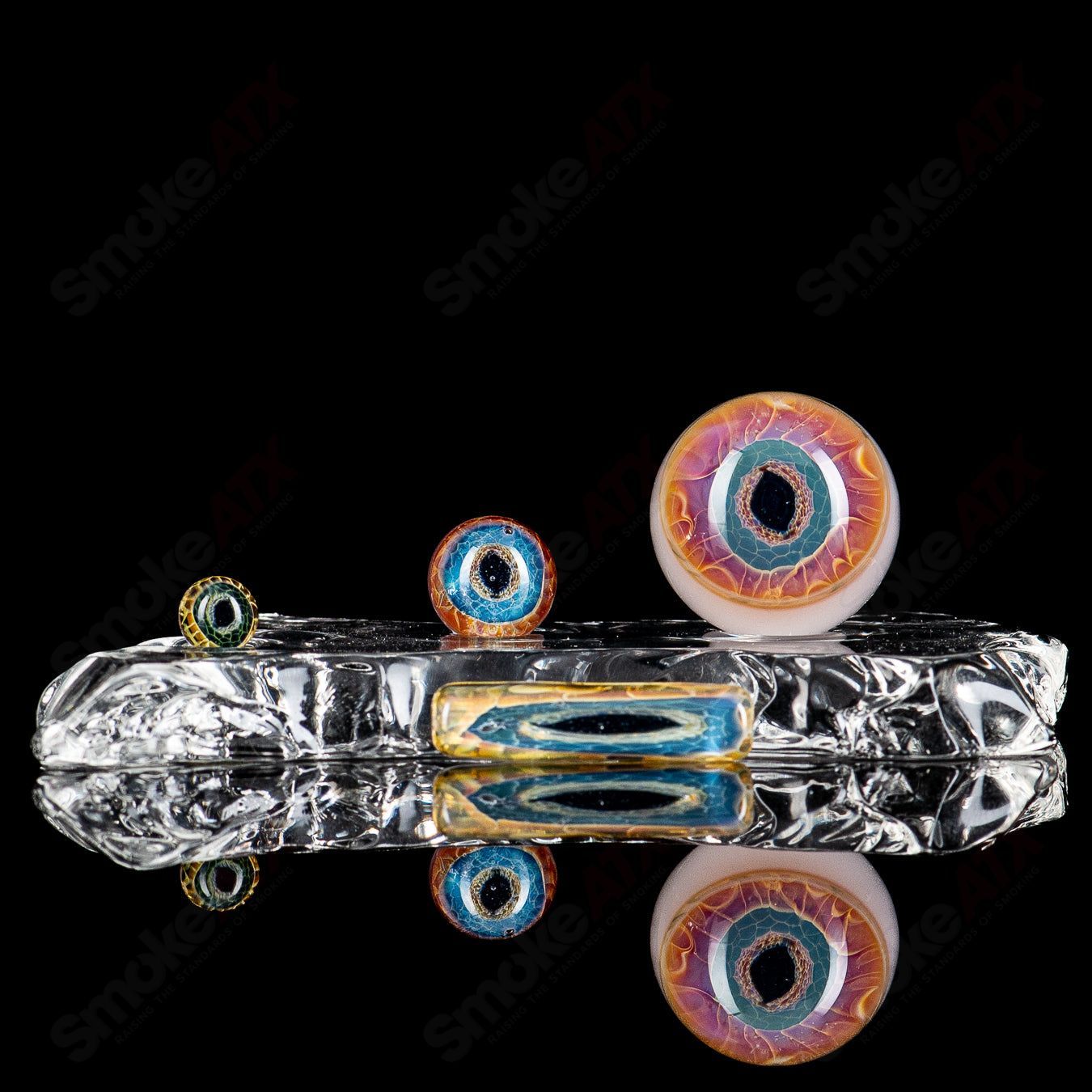#12 Eye Slurper Set Indo Glass - Smoke ATX 