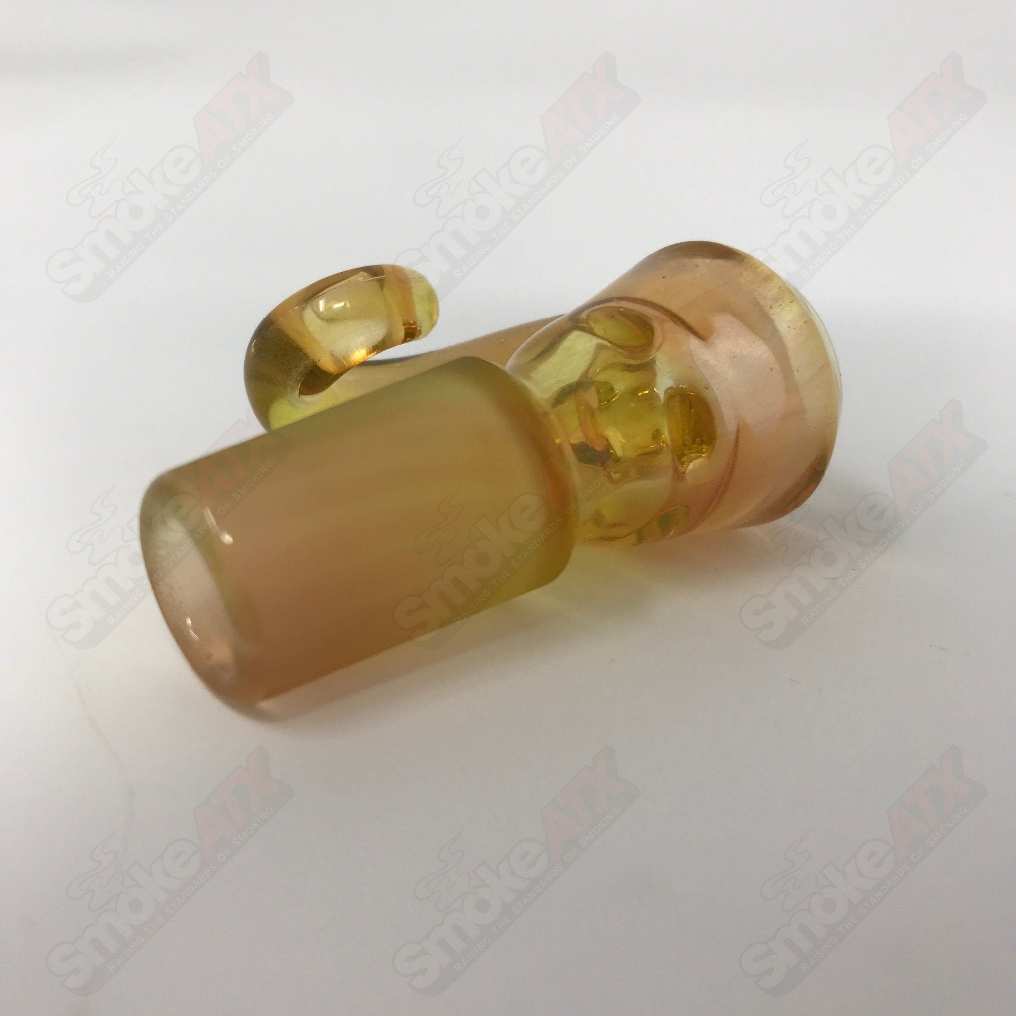 Iced Citrine Black T Glass 18mm Fully Worked Slide UV - Smoke ATX