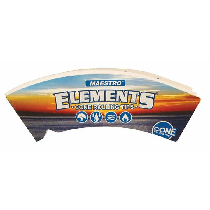 Elements Maestro Cone Tips for rolling papers, showcasing the cone-shaped tips designed for smooth, easy rolling experiences.