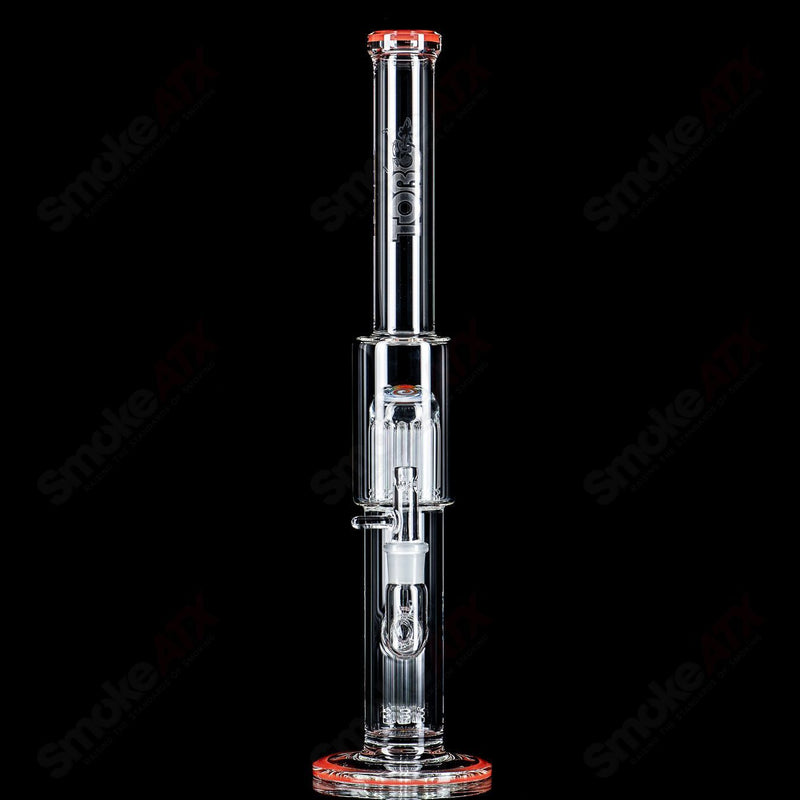 #4 18mm 7/13 Arm Perc w Worked Sections Toro Glass