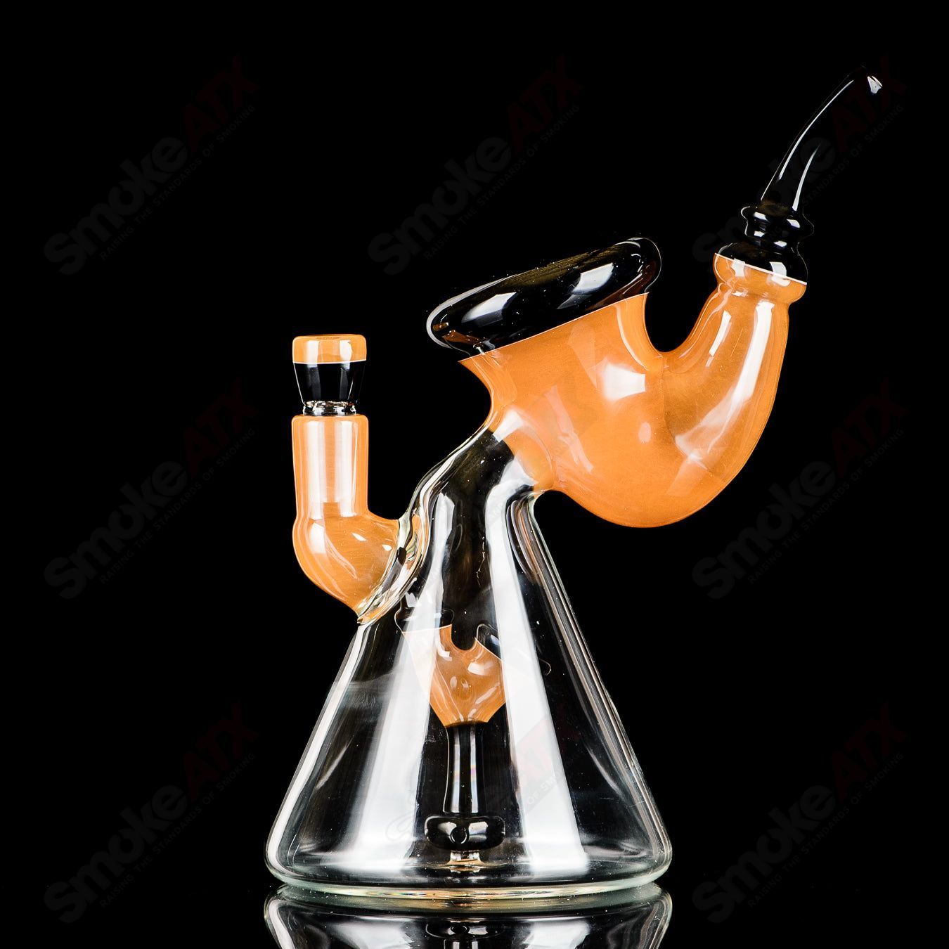 Inoculated Sherly Rig by JMass, a heady glass concentrate rig with colorful design and intricate details.