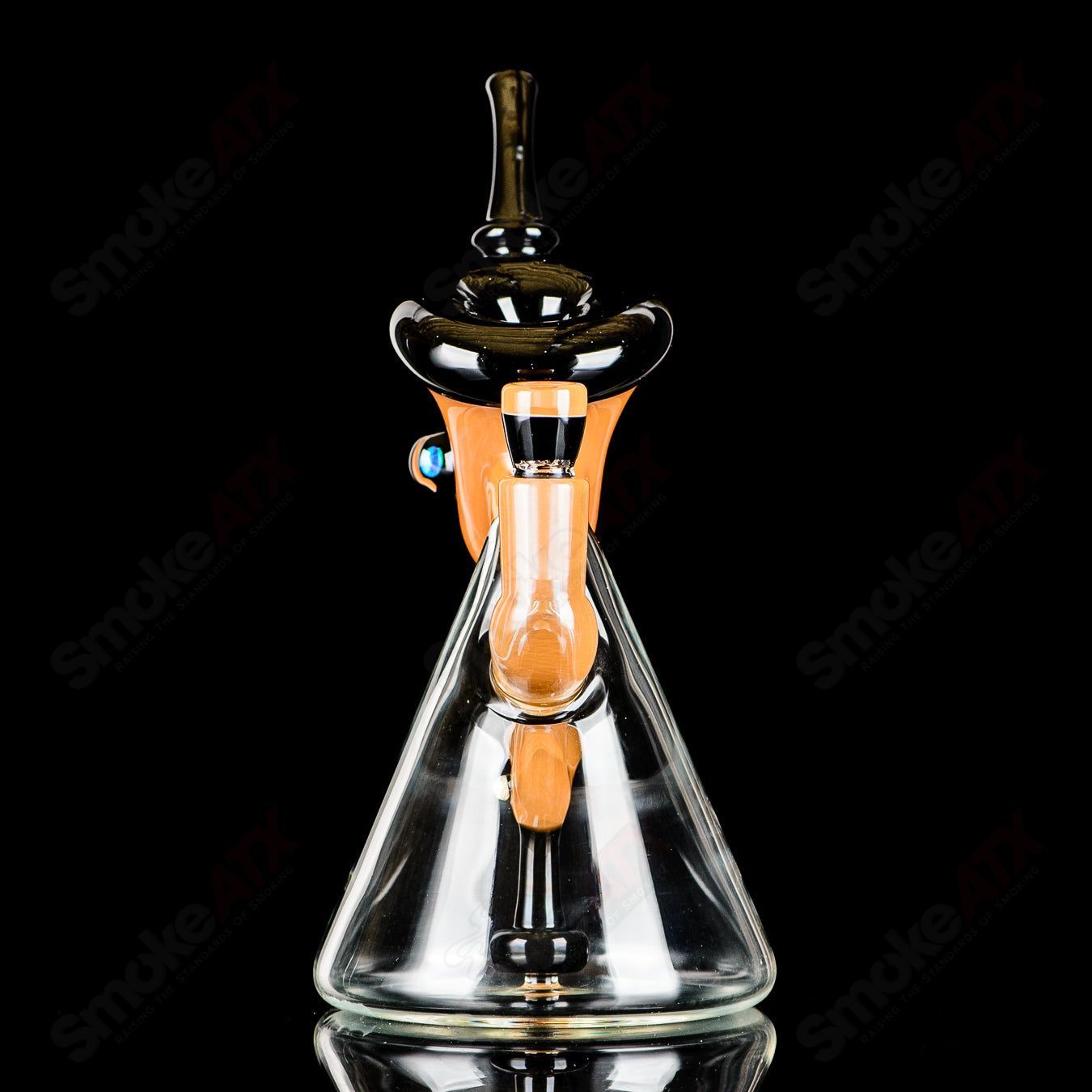 Inoculated Sherly Rig by JMass, a heady glass concentrate rig featuring intricate design and clear glass details.