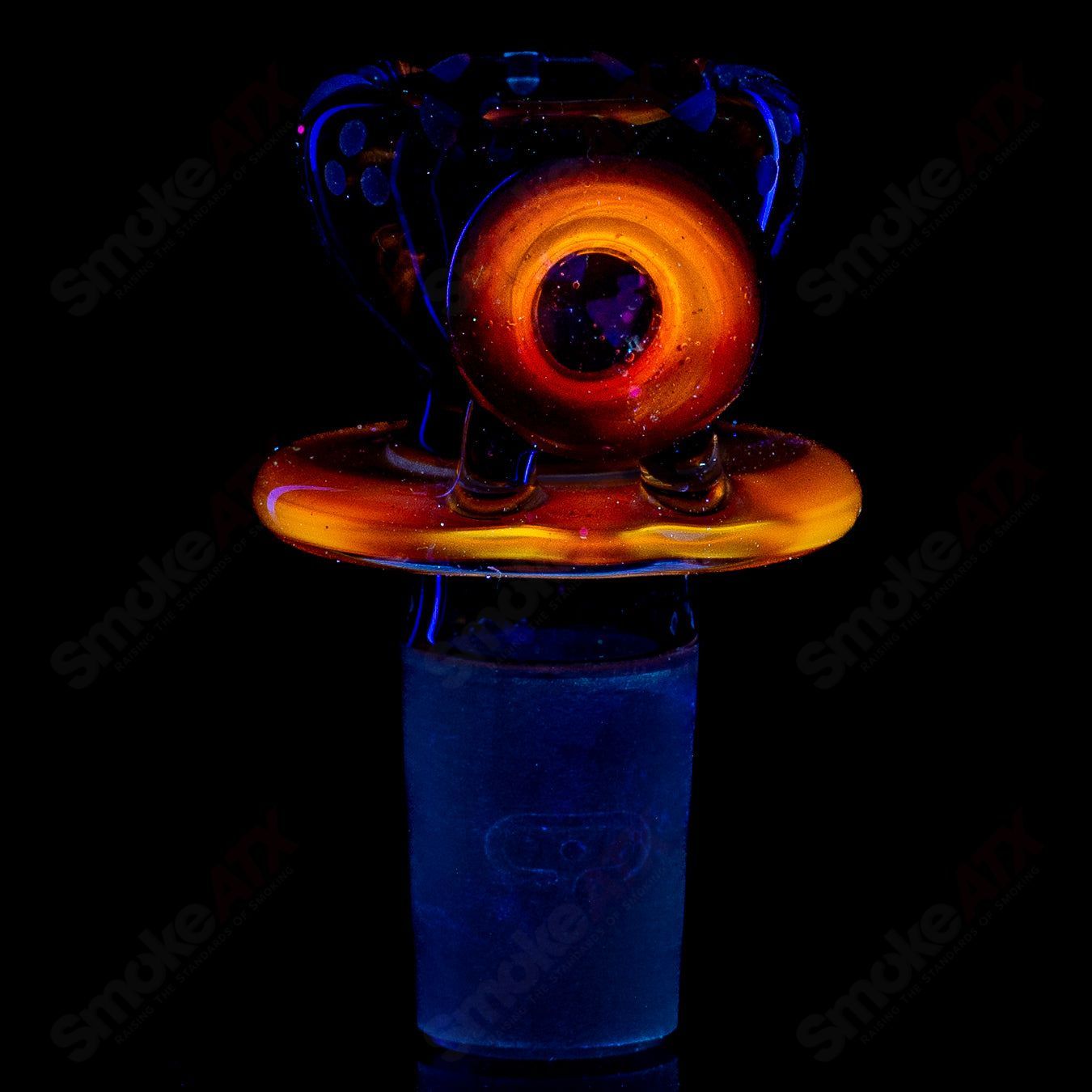 Mobius Ion Matrix V1 Circle Solo glass waterpipe with intricate design and clear glass construction.