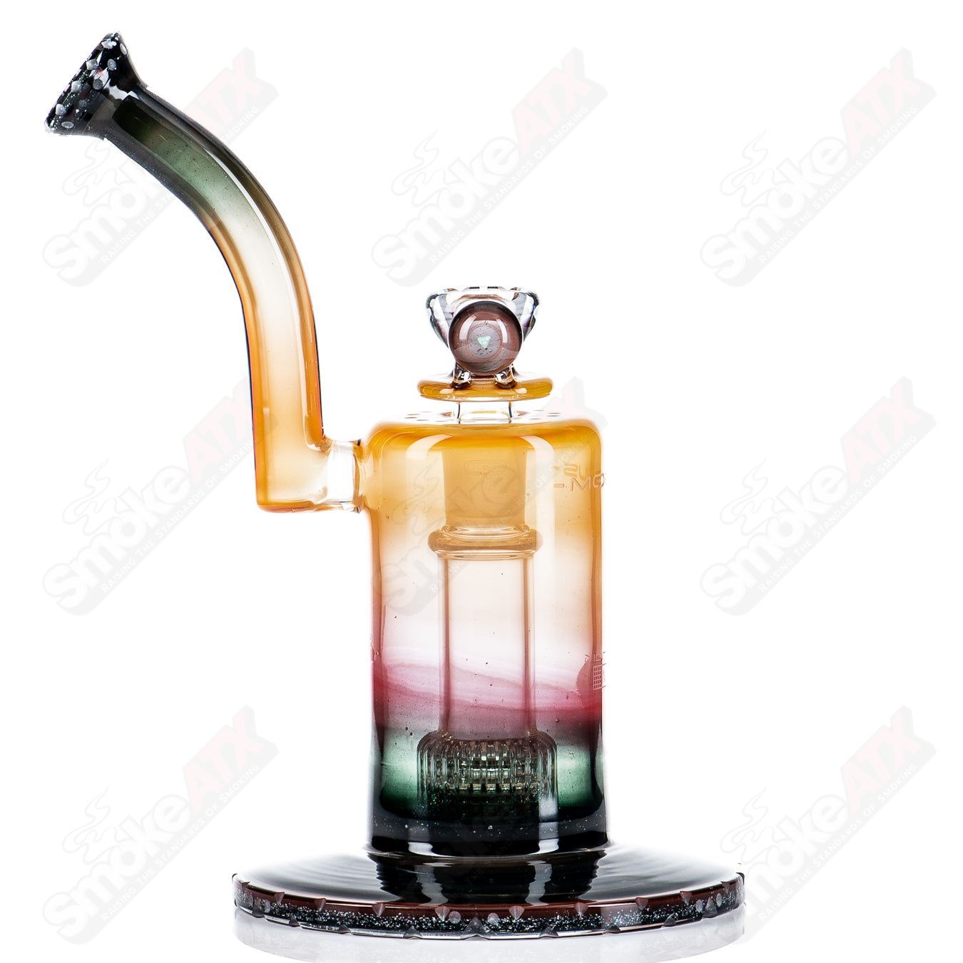 Mobius Ion Matrix V1 Circle Solo glass waterpipe with intricate design and clear glass construction.