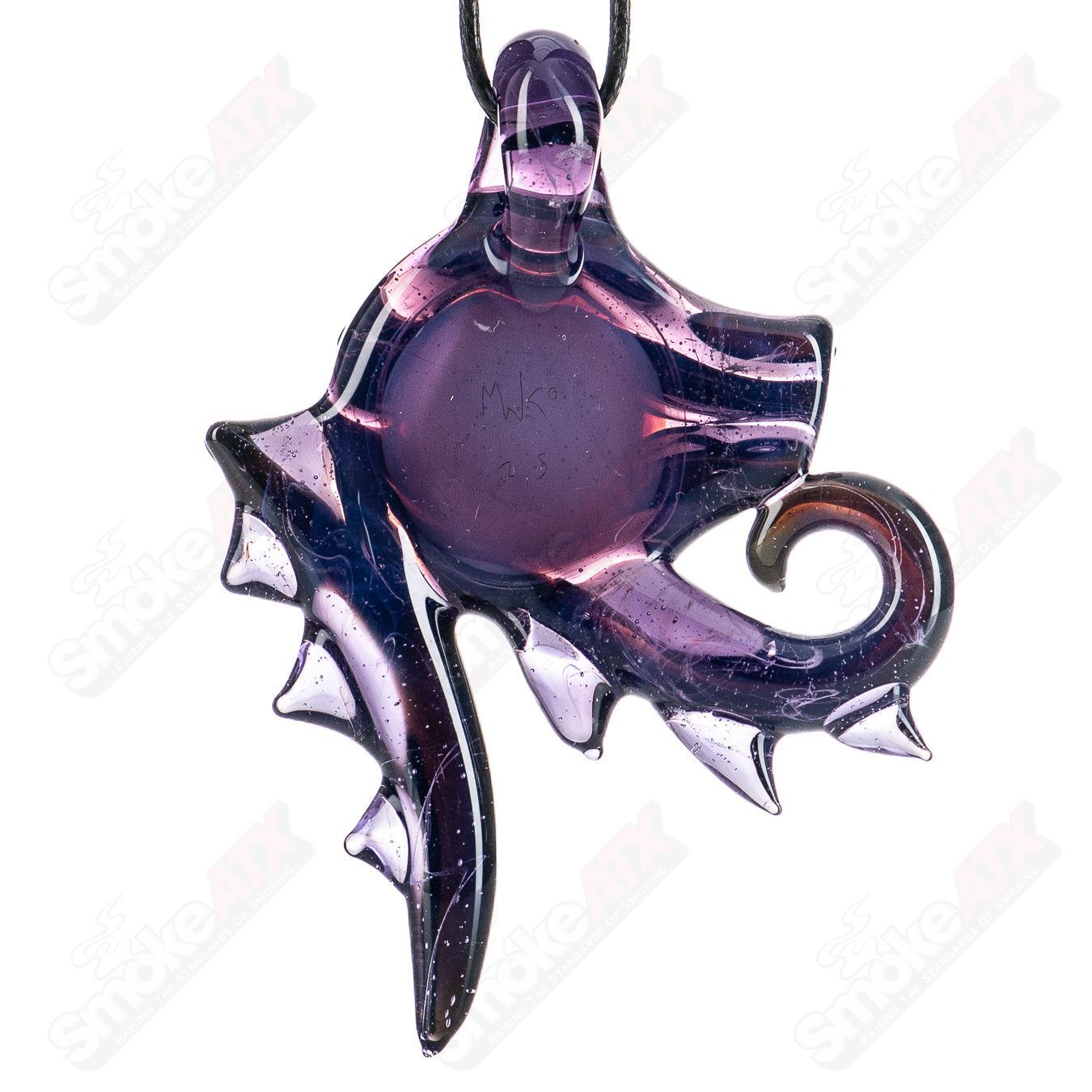 Eye of Horus Pendant by Mako Glass - Smoke ATX 