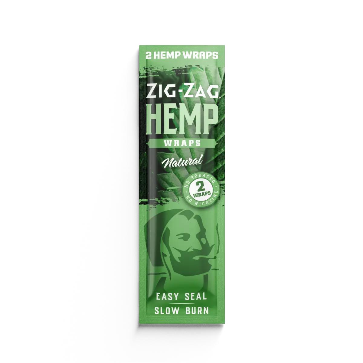 Two Zig Zag Natural Flavor Hemp Wraps in a 420 Products package, showcasing the textured hemp wraps for rolling.