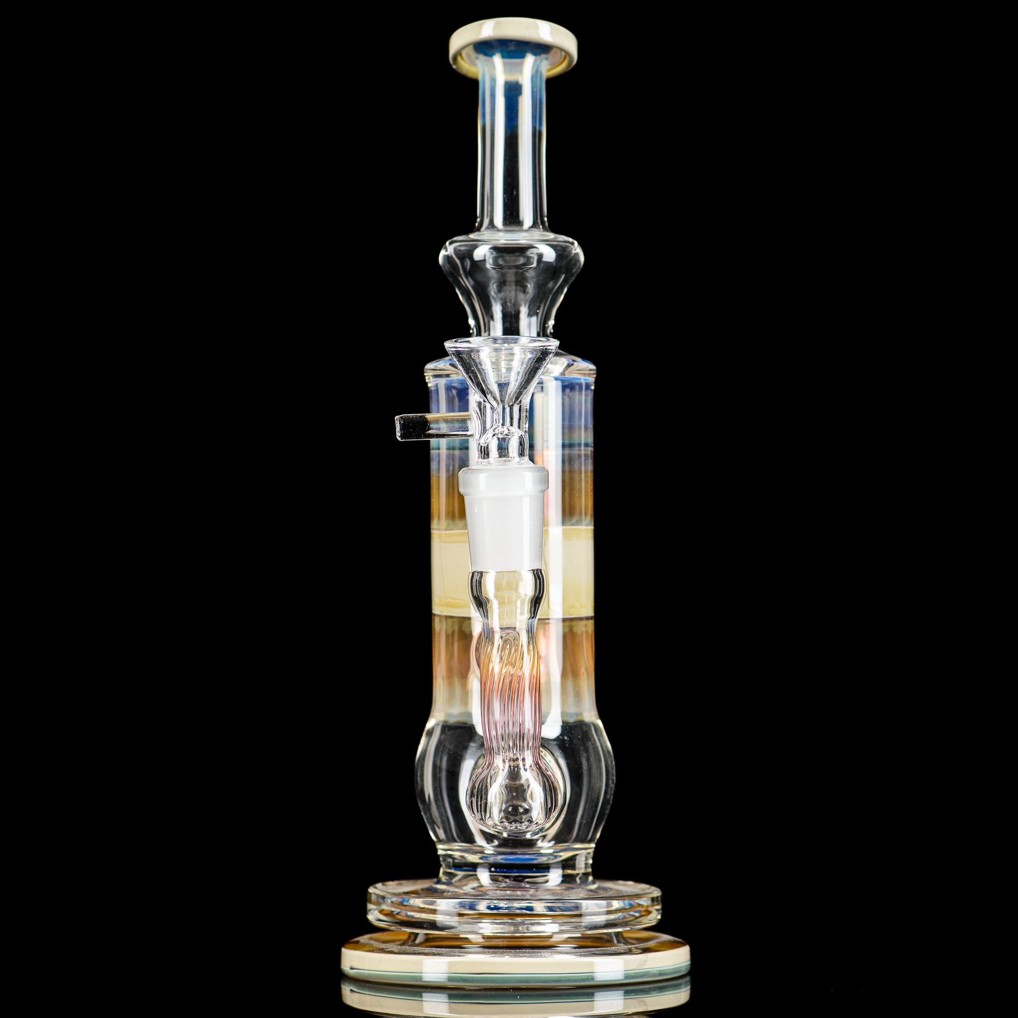 #1 Blue Caramel Fume Rig Tagle Glass