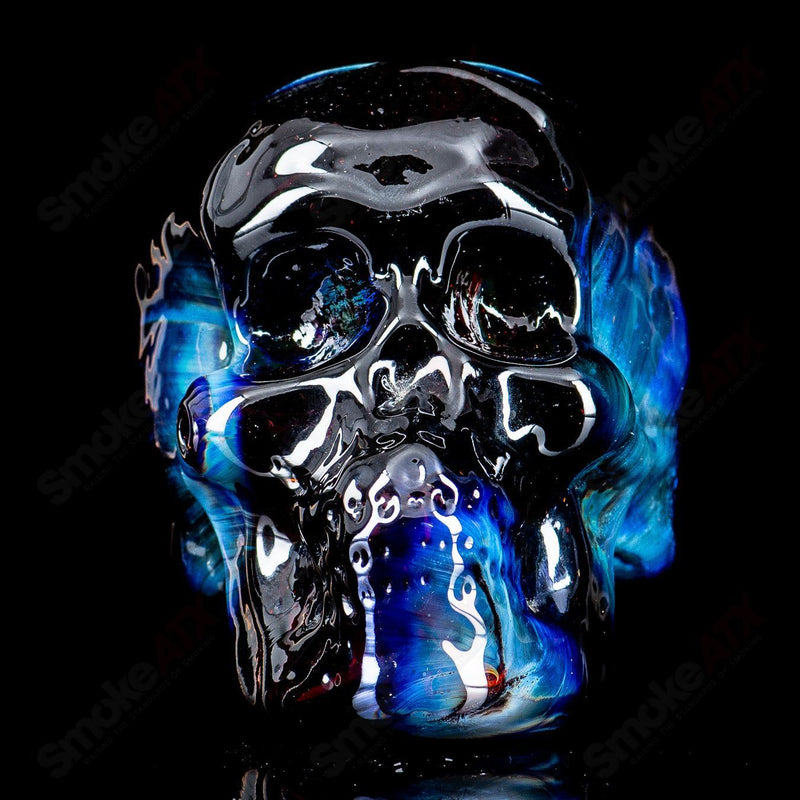 Fumed  Skull Dry Pipe by Team Snodgrass