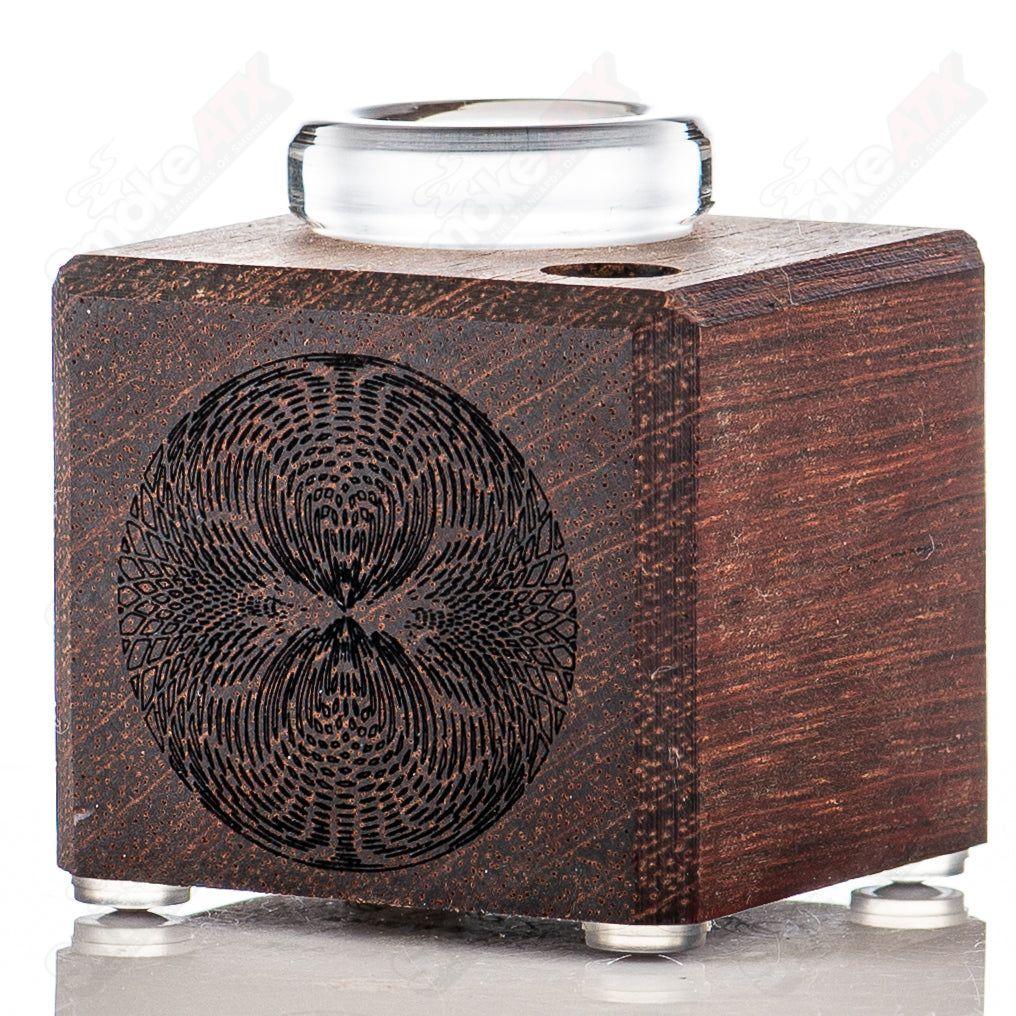 Heady glass Jatoba 1-Hole Slide Stand by Sovereignty Glass, featuring clear glass with a sleek, functional design.