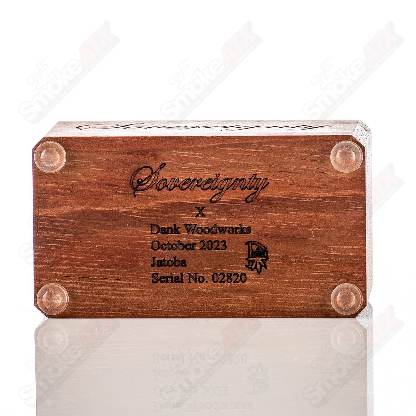 Sovereignty Glass Jatoba 2-Hole Slide Stand with clear glass construction and sleek design, perfect for supporting glass slides.