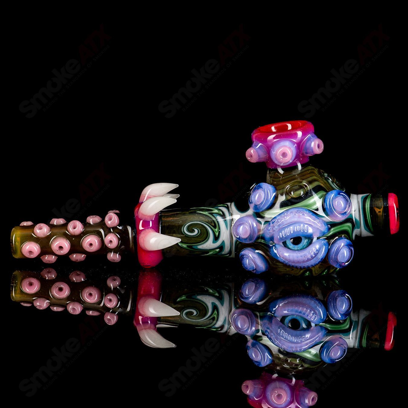 Pink Slime / Camo Green Dry Pipe by SALT x Slob - Smoke ATX 