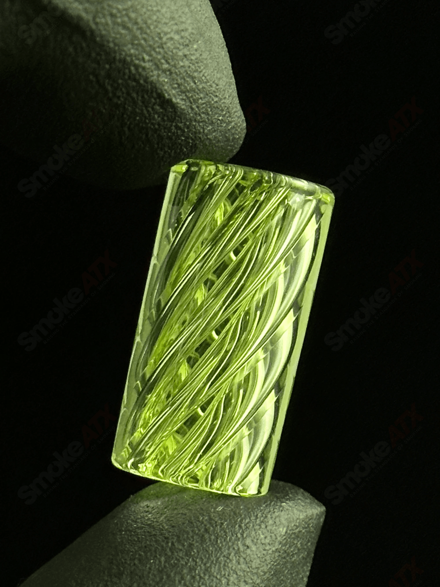 Glass joint tip by Kovacs Glass for rolling, part of 420 products, featuring clear glass construction and detailed craftsmanship.