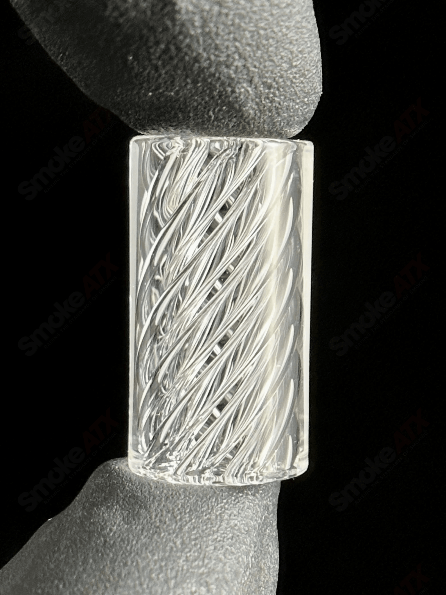 Glass joint tip by Kovacs Glass, part of 420 products, designed for rolling tips, showcasing clear, smooth glass construction.