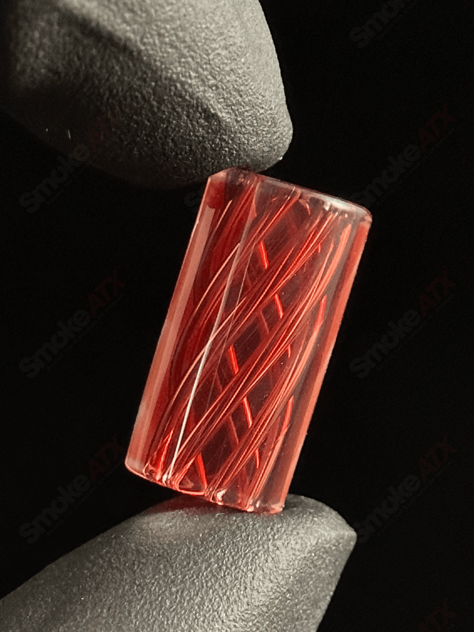 Glass joint tip by Kovacs Glass, a 420 product designed for rolling tips, showcasing its clear, durable glass construction.