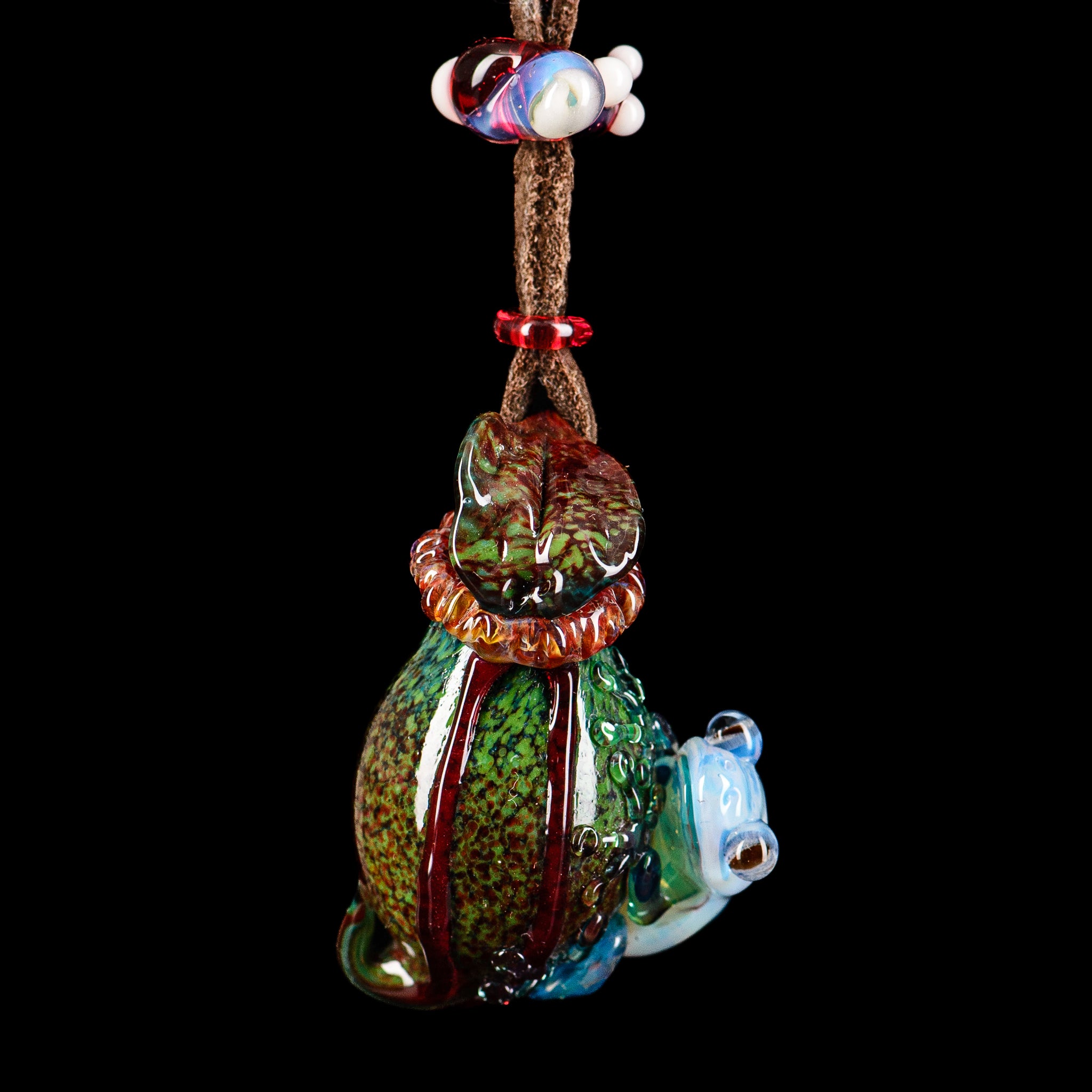 #2 Tier 3 Frog Pendant Kengtaro Glass